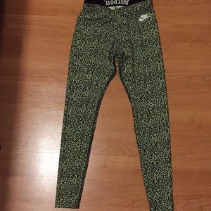 Nike Black & Lime Green Tights (sz s)
